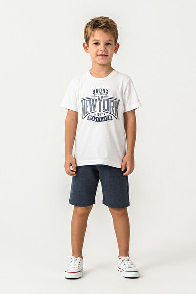 Rolypoly Costum bermuda albă pentru băiat