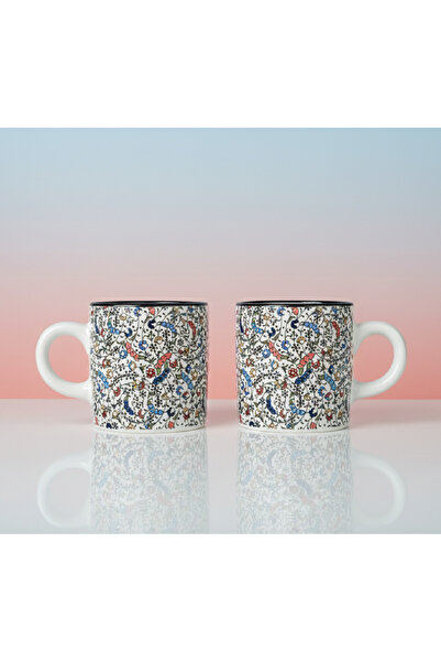 RGS HOMELİFE 2'li El Yapımı Seramik Kupa Seti, Seramik Kahve, Espresso ve Çay...