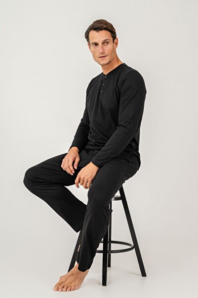 Arnetta Set pijama neagră pentru bărbați