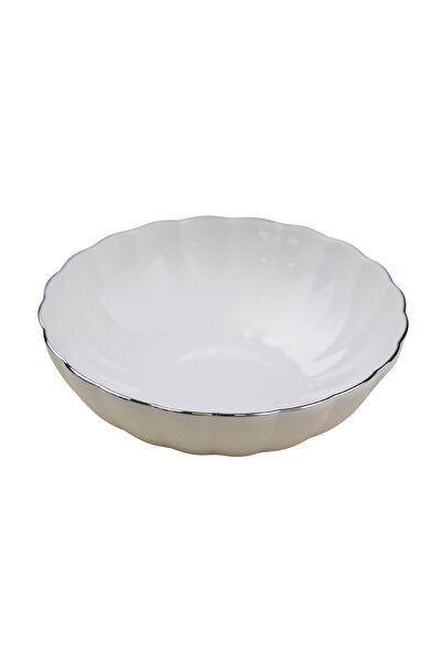 Kütahya Porselen Bone Luz Platin Fileli Çorba Kasesi 15cm Tekli