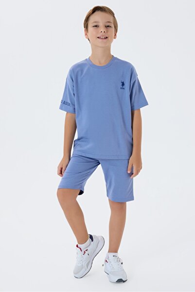 U.S. Polo Assn. Κοστούμι για αγόρι μπλε βερμούδα