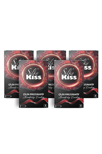 Silky Kiss Çilek Prezervatif – 5’li Paket