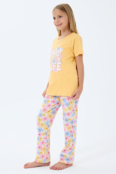 Rolypoly Жълт пижамен комплект за момичета