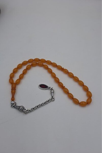 İbrahim Altıntaş Yellow Ankle-Length Barley Cut Amber Rosary