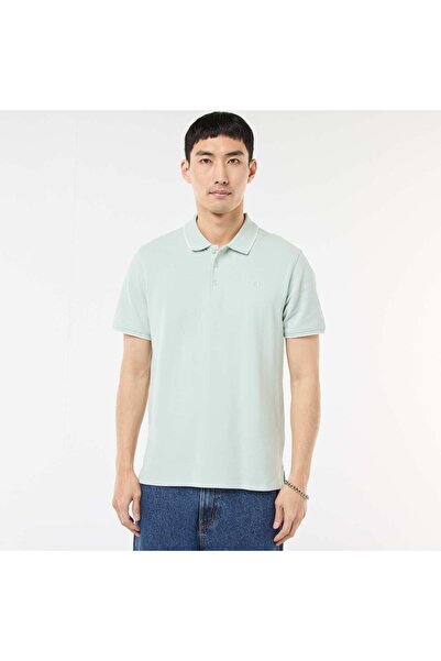 KIABI Cotton piqué polo shirt BLUE