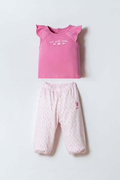 U.S. Polo Assn. Baby Girl Pink Baby Set