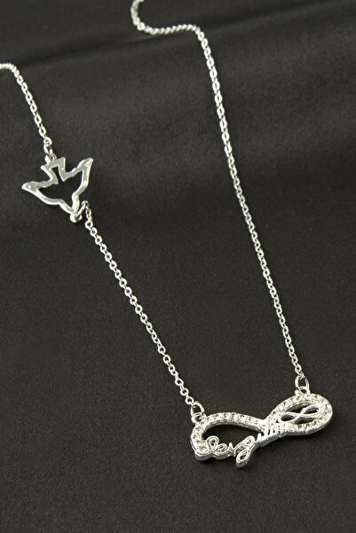 OSENSE قلادة الحظ الأبدي مع رسالة الحب المكتوبة عليها