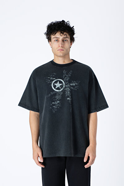 BASIC Men's graphic star print t-shirt