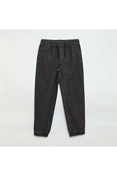 KIABI بنطلون جينز رمادي بقصة رياضية