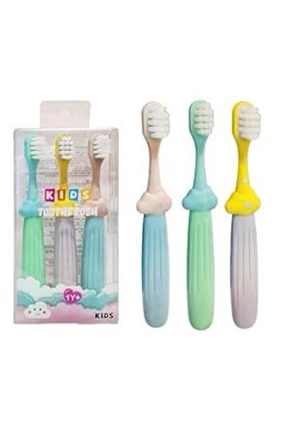 ENTALIA Gentle toothbrush, 3-pack, soft, suitable for ages 3 to 6 years.