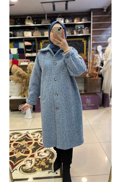 HUMEYRA Düğme detaylı melanjlı kaşe