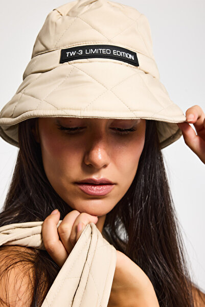 it's basic Γυναικείο καπέλο ψαράδικο σε μπεζ χρώμα