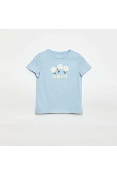 KIABI Short-sleeved T-shirt with sequin design BLUE