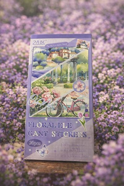 hediyeofisi Книга наклейок з витонченими квітковими мотивами – набір ретро-на...