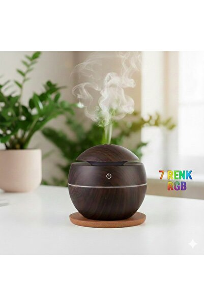 PRİME HOME Oval 200ml Hava Nemlendirici - 7 Renk RGB Işıklı Difüzör - Type-C ...