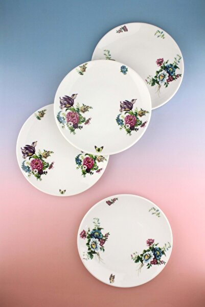 Bursa Porselen Dekor Belisya 4-Piece Porcelain Serving Plate
