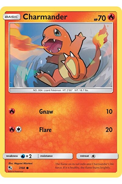 Pokemon TCG شارماندر # 7 بطاقات بوكيمون الأصلية من سلسلة الأقدار المخفية