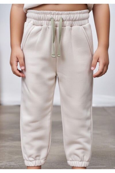 SEENJOB KİDS Erkek Çocuk Kordonlu Kemerli Yan Cepli Paçası Lastikli 3 İp Eşof...