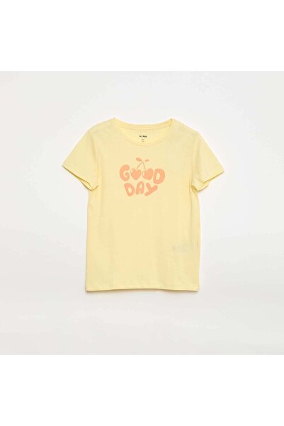 KIABI Short-sleeved T-shirt with printed message YELLOW