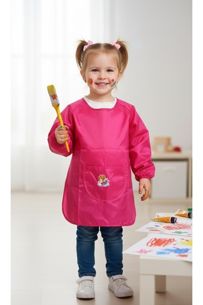 Cici Kızlar Toys Kız Çocuk Sevimli Kız&Prenses Baskılı Cepli Bağlamalı Kolu L...