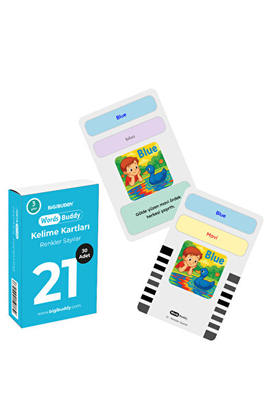Bigibuddy WordsBuddy Renkler ve Sayılar Çocuklar İçin Türkçe İngilizce Kelime...