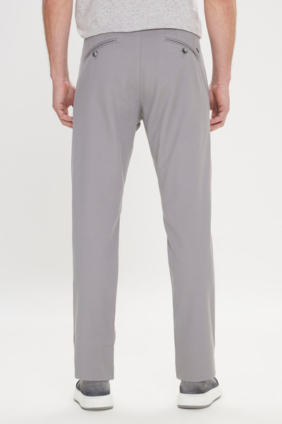 AC&Co / Altınyıldız Classics Gray Comfort Fit Relaxed Fit Patterned Trousers ...