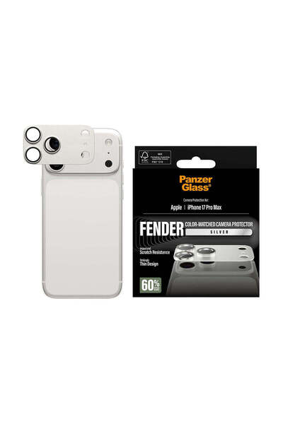 Panzer Glass PanzerGlass® iPhone 17 Pro Max FENDER Lens Koruyucu - Gümüş