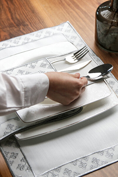 iwa concept Elegant Embroidered Ramadan Iftar Tableware Presentation Set - 24...