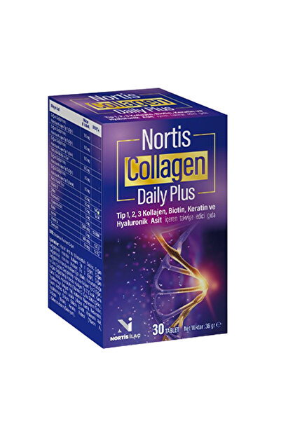 Nortis İlaç Nortis Collagen Daily Plus Tip1-Tip2-Tip3 Kolajen İçeren Tablet T...