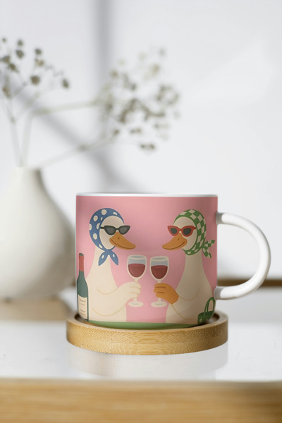 EYBaskı Tasarım Colorful Pattern Printing Porcelain Mug
