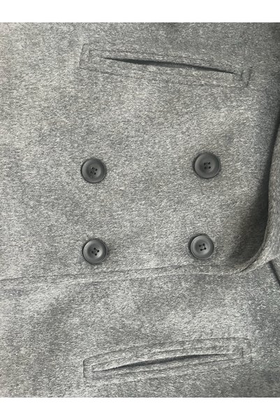 Vireo Club Anthracite Plain Feather Textured Short Coat