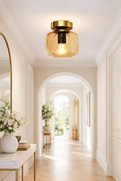 HOMİNG Lumina Serisi Plafonyer Cam Avize 242393