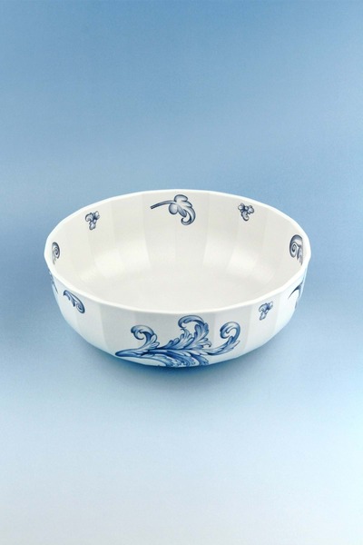 Bursa Porselen Dekor Blue Porcelain Salad Bowl