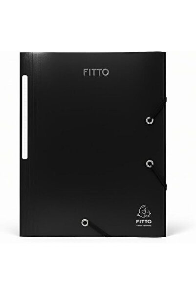 fitto حافظة مستندات A4 - 34 × 26 سم، أسود