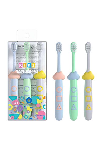 ENTALIA Elva Children's Toothbrush +3 Years with Soft Bristles - 3 Pieces