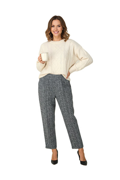 Oppland Kadın Pantolon Kalın Kışlık Cepli Şardonlu Pamuk Dokulu Beli Lastikli...