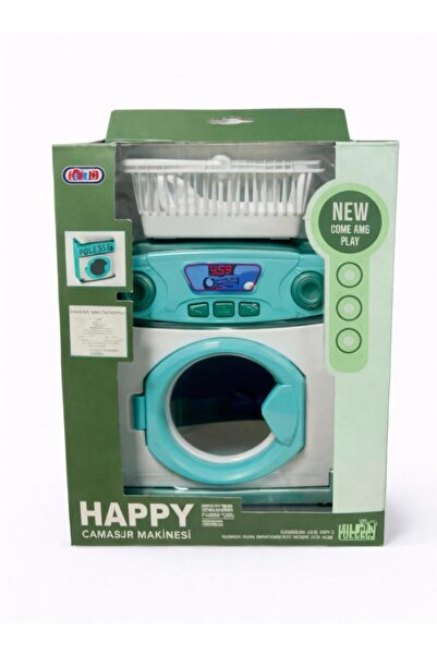 NASYONEL TOYS Oyuncak Çamaşır Makinesi – Sesli & Döner Kapaklı Evcilik Oyunca...
