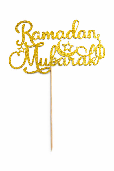 Behind party store Ramadan Mubarak Glitter Cake Topper |   Ramadan Cake Toppe...