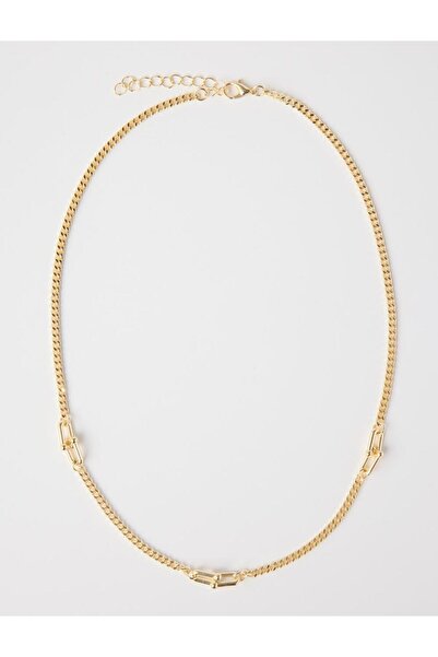 Jimmy Key Altın Rengi Kanca Detaylı Ayarlanabilir Kolye