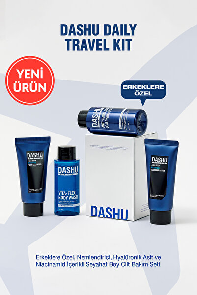 Dashu Erkeklere Özel, Nemlendirici Seyahat Boy Cilt Bakım Seti Daily Travel K...
