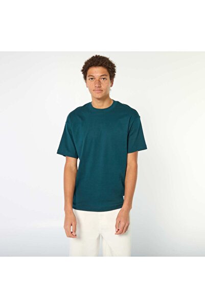 KIABI Round neck cotton T-shirt BLUE