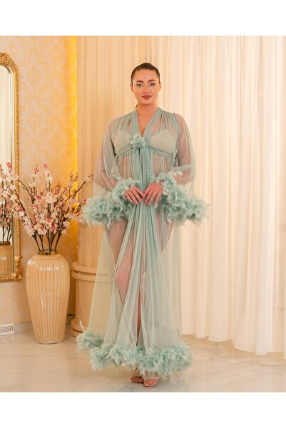 Limas lingerie روب طويل 3 قطع (حمالة صدر + سروال داخلي)