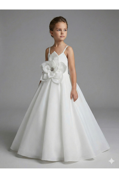 modallita فستان كارولين تارلاتانلي للفتيات بتصميم زهور على الواجهة