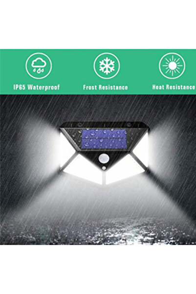 HSMKTP Set de 6 lămpi solare 100 LED cu senzor de mișcare