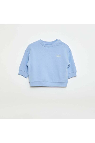 KIABI Marled French Terry Sweatshirt BLUE