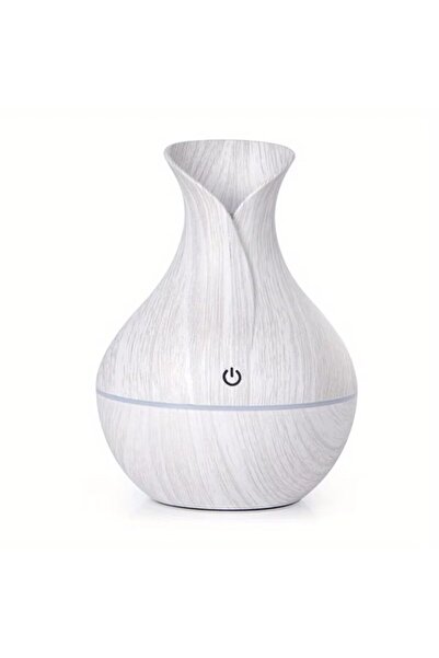 PRİME HOME Dekoratif Ahşap Görünümlü Buhar Makinesi - 7 Renk RGB Işıklı Aroma...