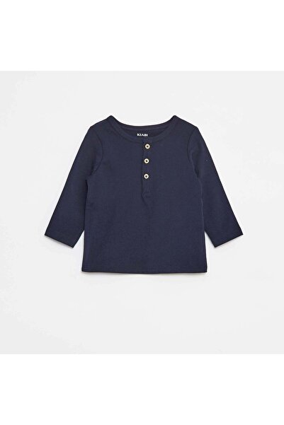 KIABI Tunic Neck T-Shirt BLUE