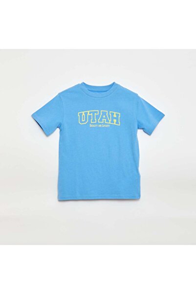 KIABI Short-Sleeve Printed T-Shirt BLUE