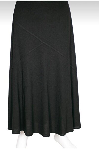 Arzu Giyim 'Nın Rana Cross Model Crepe Skirt Product Is Brown.