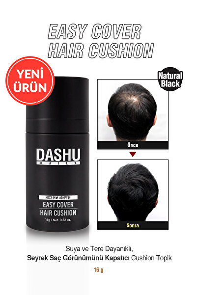 Dashu Suya ve Tere Dayanıklı, Kapatıcı Siyah Saç Cushion Topik Daily Easy Cov...